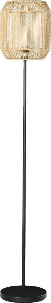 Lampadaire de salon moderne Ø26 cm en métal et papier tressé compatible LED