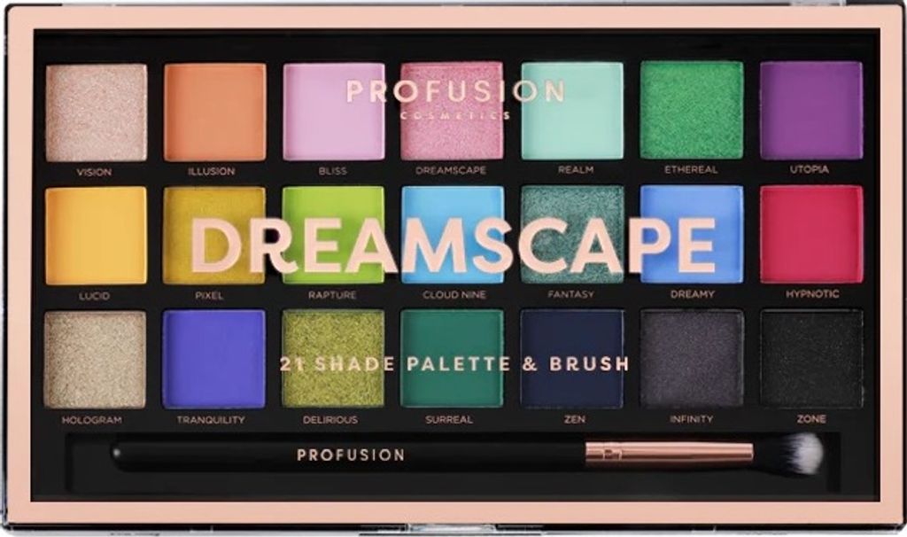 Profusion Dreamscape Paleta 21 cieni do powiek z pędzelkiem Zdjęcie produktu 