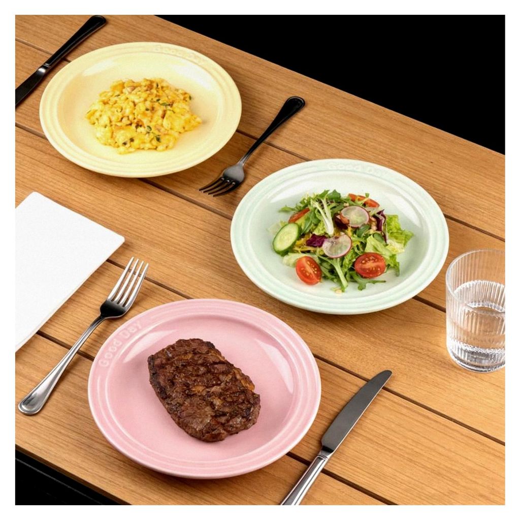 4 Stück Kuchenteller 19 cm Keramik für Desserts, Salate, Kuchen und Frühstück, mikrowellengeeignet und spülmaschinenfest