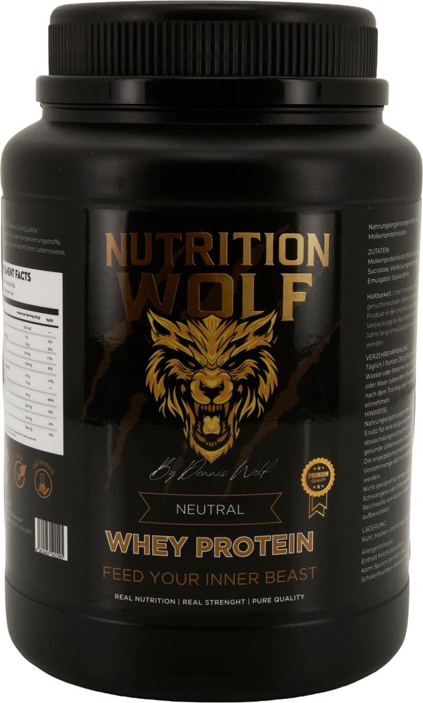Nutrition Wolf Whey Protein 1000 g – Für Fitness, Produktbild 