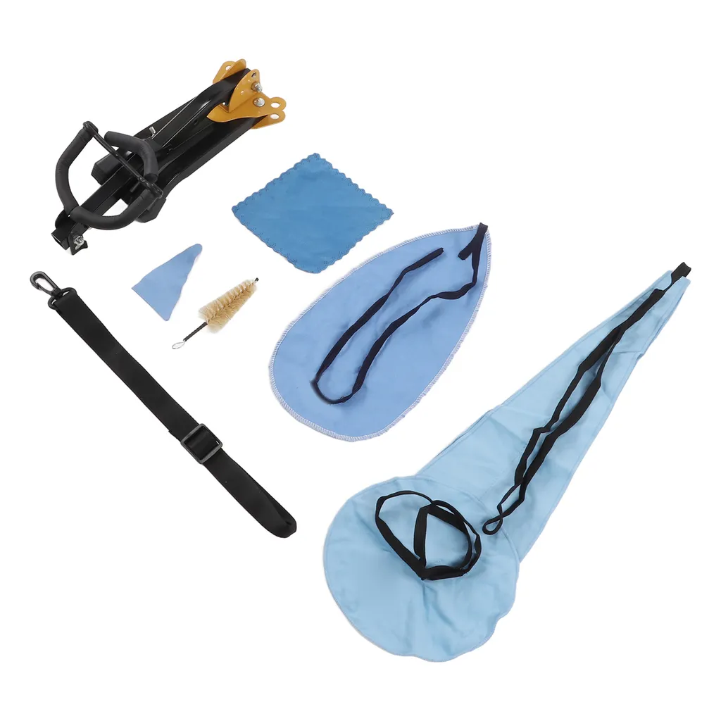 Support saxophone alto en acier noir robuste et kit écouvillon pro