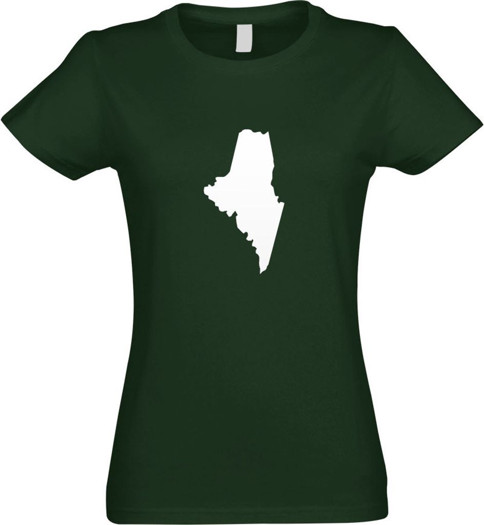 Kiwistar - T-Shirt tailliert - Damen - flaschengrün - USA - Maine Augusta - mit Motiv Bedruckt - Funshirt Design - Sport - Freizeit - Damen - XXL
