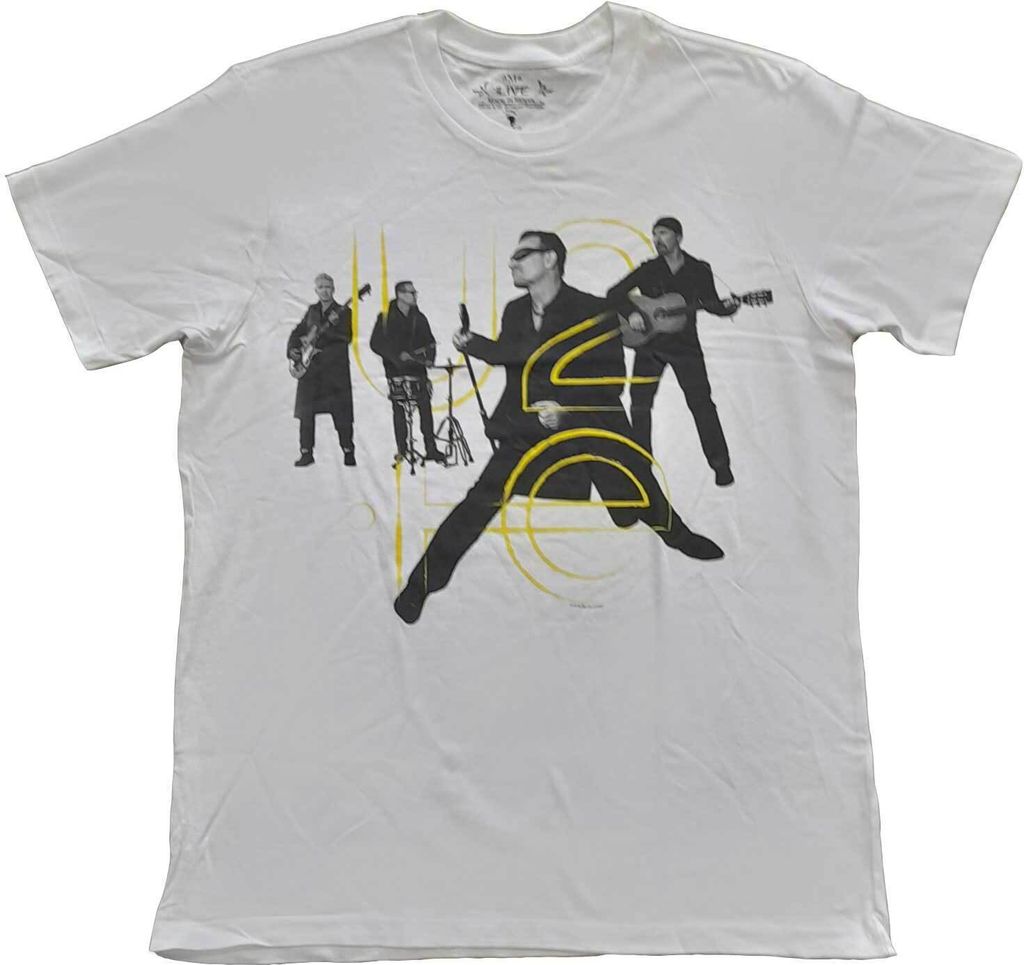 U2 - "Live Action" T-Shirt für Herren/Damen Uni RO4830 (M) (Weiß)