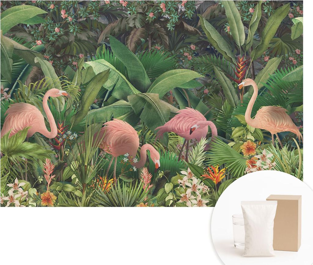 Fototapete - Wandbilder für Wohnzimmer - 152x104 cm - Dekorative Wandfolie - Modernes Design für Wanddekoration - Tapeten für Innenräume - Rosa...