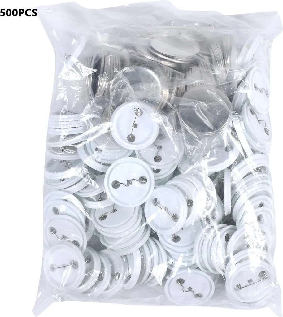 Lot de Badges Vierges 44mm pour Création Artisanale et Décoration - 500 pz