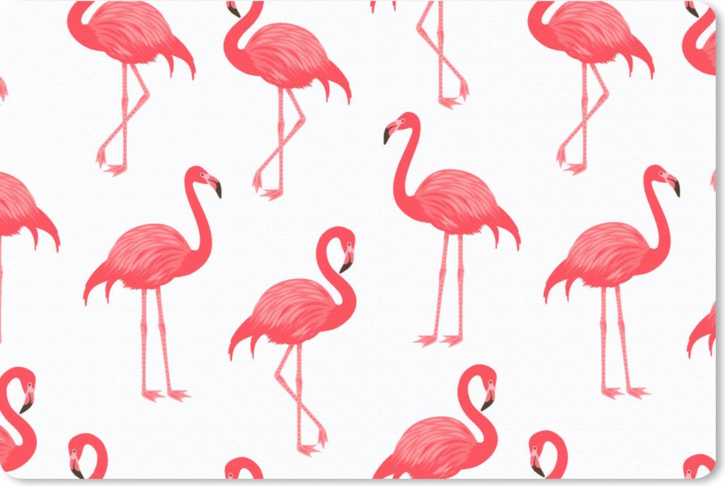 MuchoWow Mauspad Mousepad Muster - Flamingo - Vogel 27x18 cm - Mousepads - Maus Mat - Pad - Mausunterlage - Büroartikel - Desk Matten