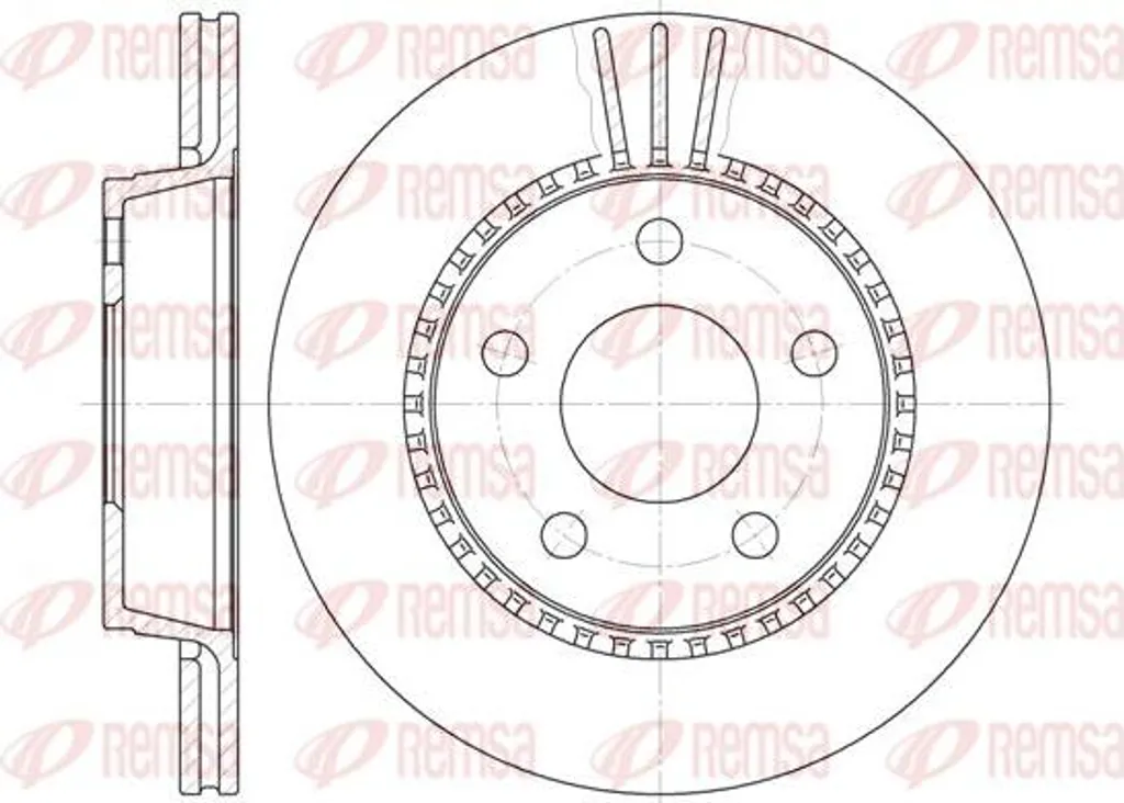 Disque de frein de rechange pour Audi A8 4D - Qualité REMSA 6356.10