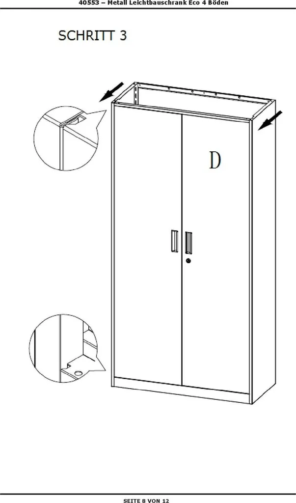 Armoire métallique Eco 180x81x39 cm avec 4 étagères modulables - 21