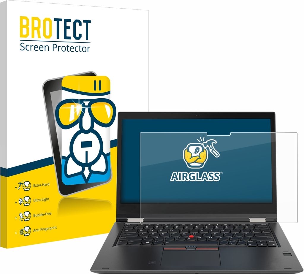 BROTECT Schutzglas für Lenovo ThinkPad Yoga X380 Schutzfolie Panzer Folie Glas Display Schutz klar