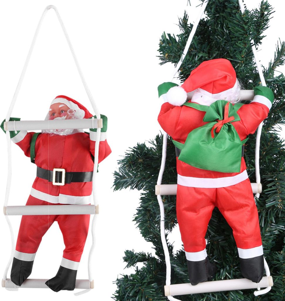 Kletternder Weihnachtsmann Spielzeug-Weihnachtsbaum Indoor/Outdoor hängende Ornament-Dekoration