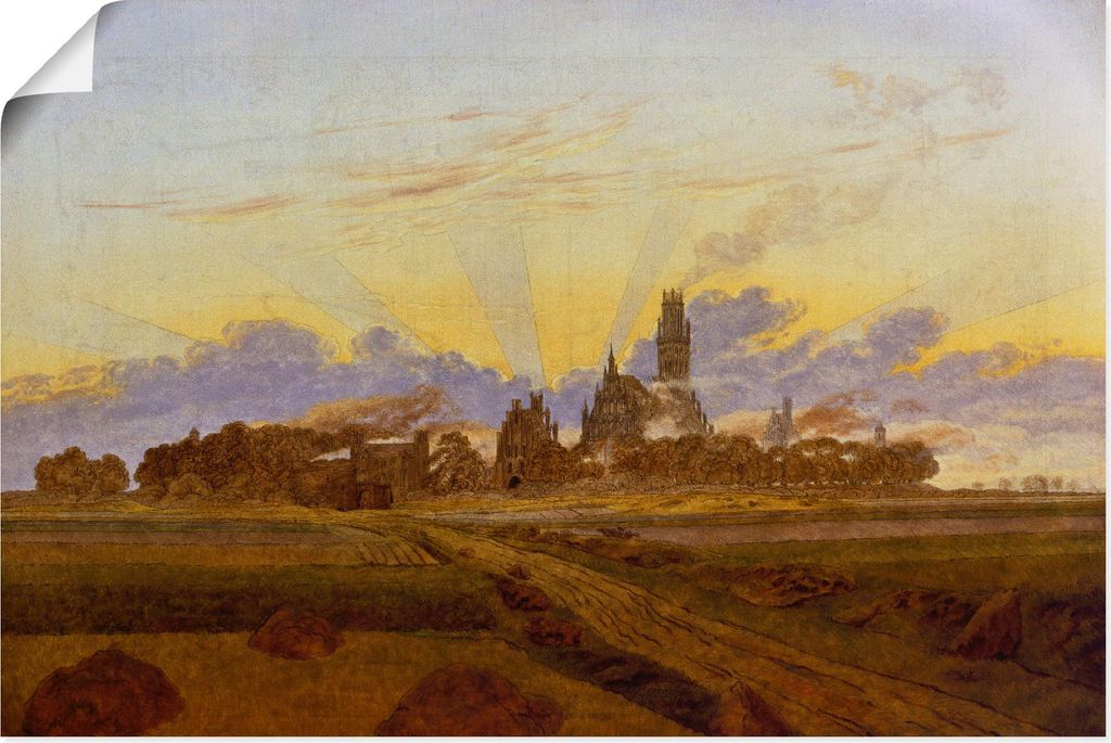 ARTland Poster Das brennende Neubrandenburg. 1835. Größe: 30x20 cm