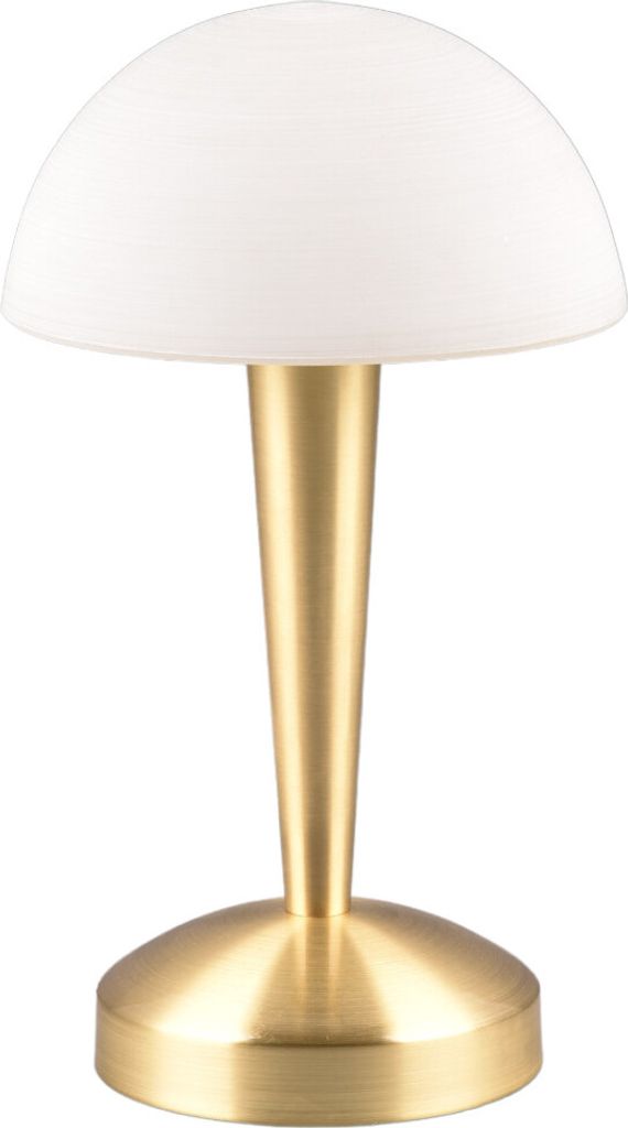 Lampa stołowa Canaria mosiężno-biała 1xE14x5W szkło Zdjęcie produktu 