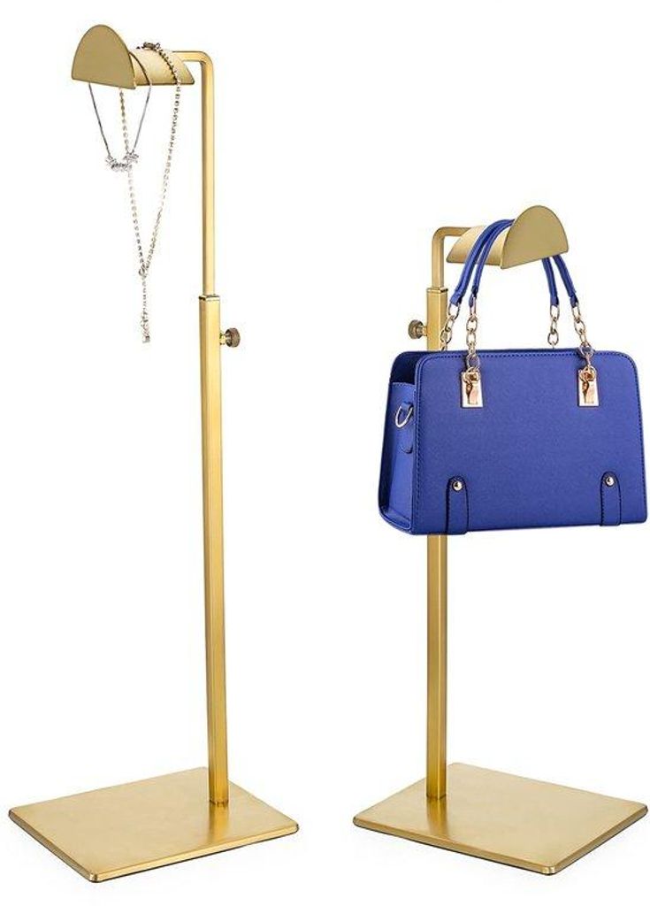 Unyqoos Verstellbares Metall-Handtaschenständer-Set mit 2 Teilen für Schmuck und Accessoires