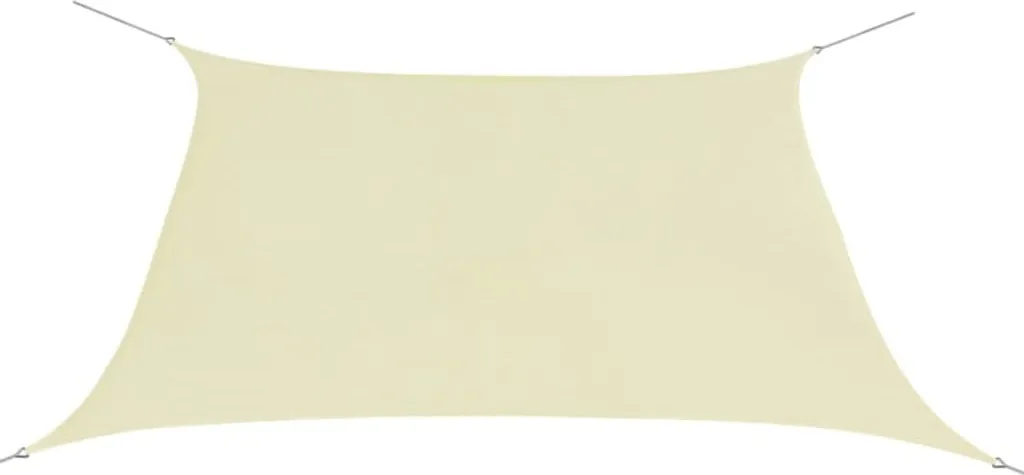 The Living Store Tenda da sole Oxford in tessuto quadrato 3,6x3,6 m Crema