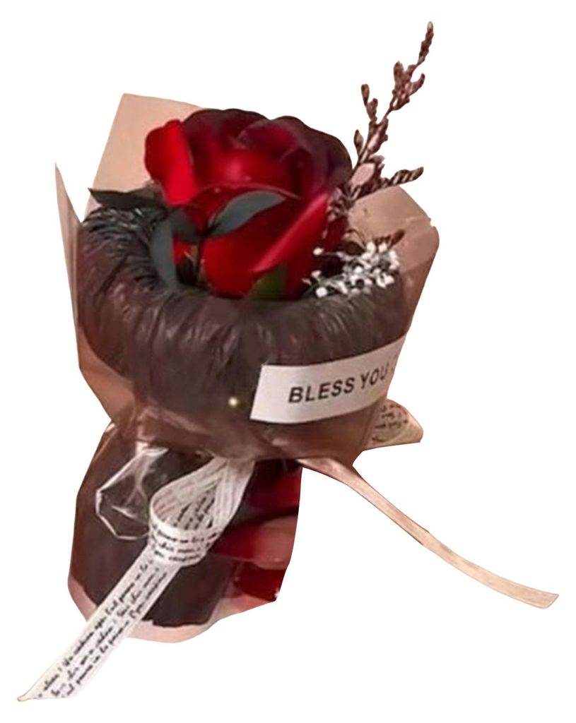 1/2 Mini-Kunstrosenstrauß, handgefertigt, künstliche Sonnenblumen-Blumendekoration, romantisches Geschenk zum Valentinstag, Jahrestag, Geburtstag...