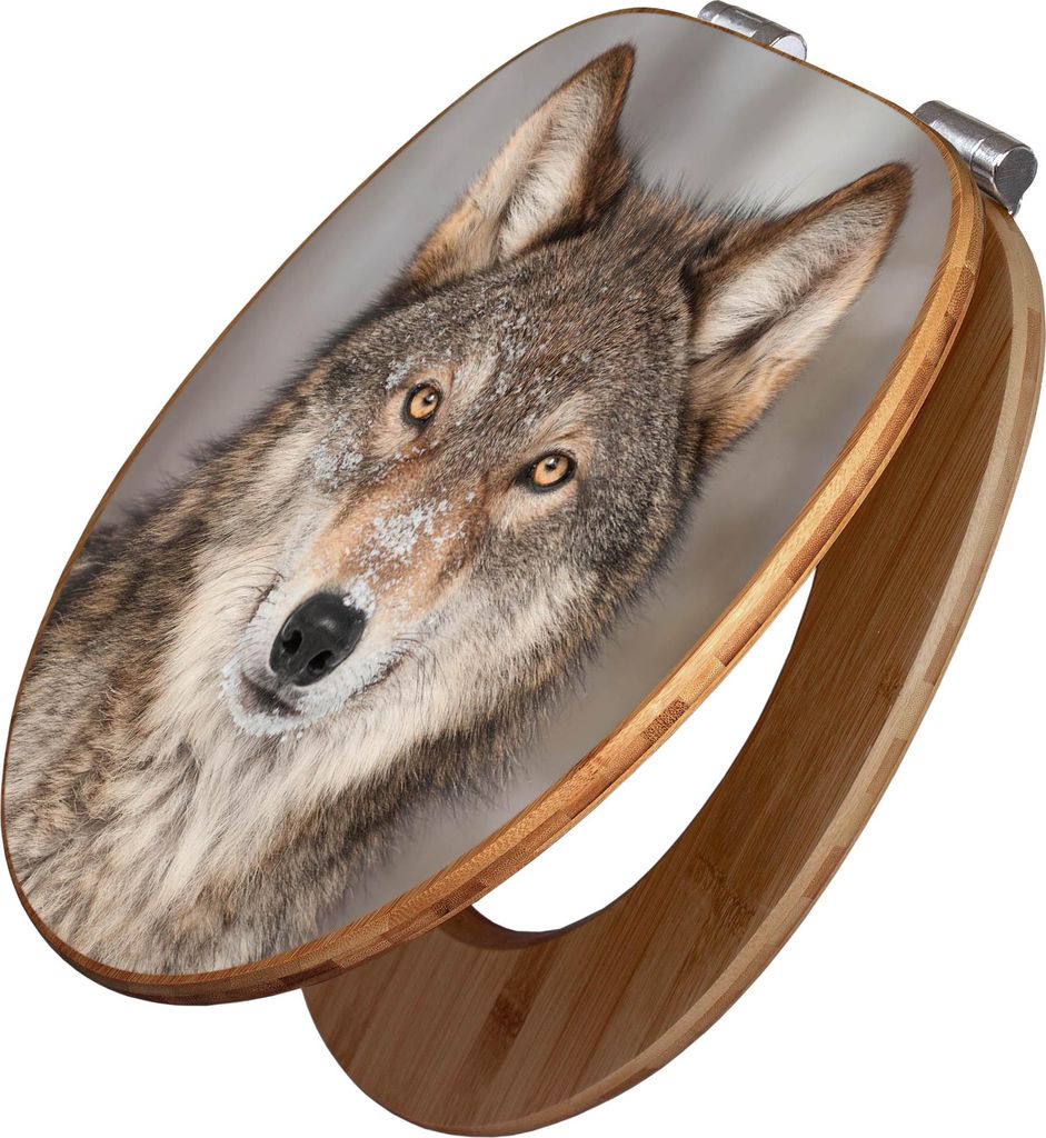 banjado Design WC Sitz Bambus Absenkautomatik - Soraya - Toilettendeckel mit Absenkautomatik Holz/hochwertiger Bambus Klodeckel/WC-Sitz für alle g...