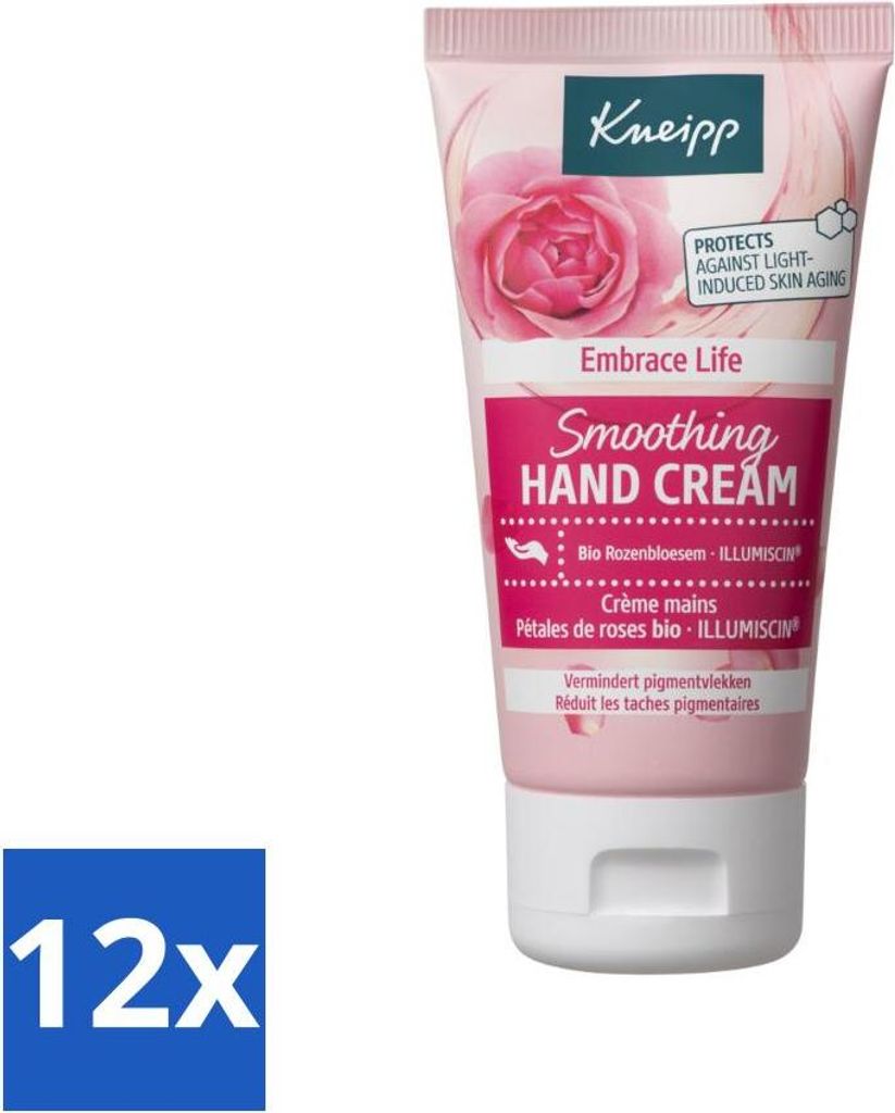 Kneipp - Handcreme - Embrace Life - Anti‐Aging (ILLUMISCIN) - 50 ml - Vorteilspack - 12 Stücke