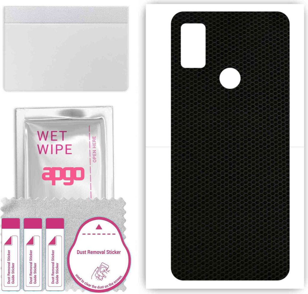 apgo Rückseite Schutzfolie, Skin, kompatibel mit ZTE Blade A51s, Hinten Displayschutzfolie aus Vinylfolie, kratzfest, einfache Montage - Matrix