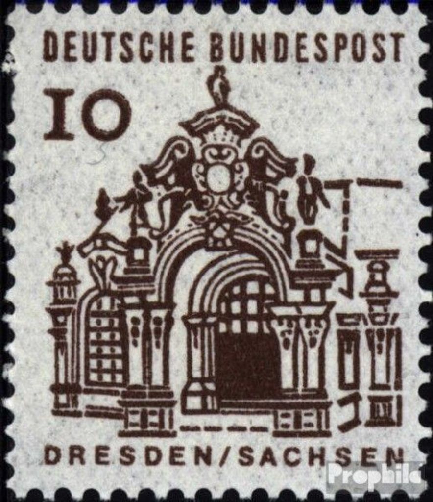 Briefmarken BRD (BR.Deutschland) 1964 Mi 454R mit Zählnummer postfrisch Bauwerke