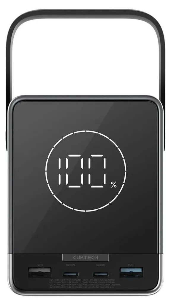 Cuktech Powerbank 300W - 40000mAh USB-C avec Charge Sans Fil Rapide - 3