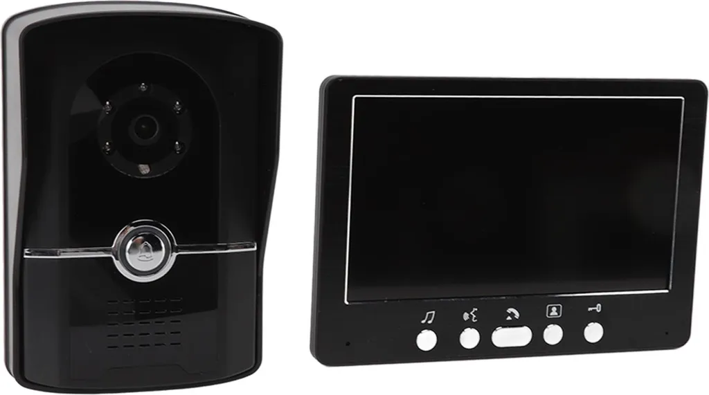 Sonnette Vidéo pour Maison avec Vision Nocturne et Écran HD - Système 2 Unités