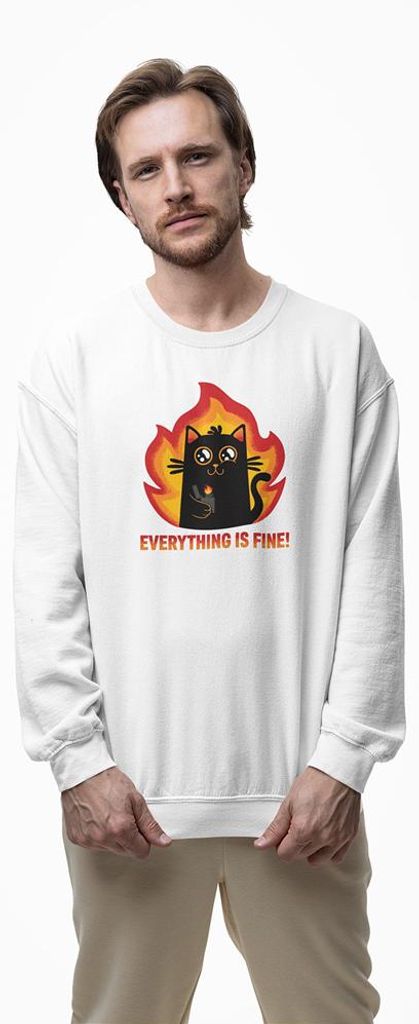 D&B Design Uni Pullover SWEB00004 Everything Weiß-Größe 2XL