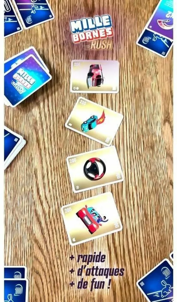 Jeu de société Dujardin Mille Bornes Rush : la course folle en famille - 5