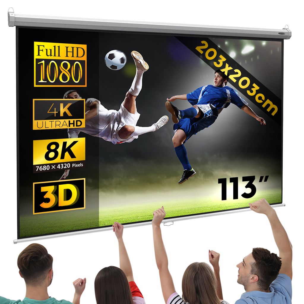 Rollolux Heimkino Beamer Rolloleinwand 238 x 134 cm 16:9 FULL HD HDTV 3D 4K 108" 