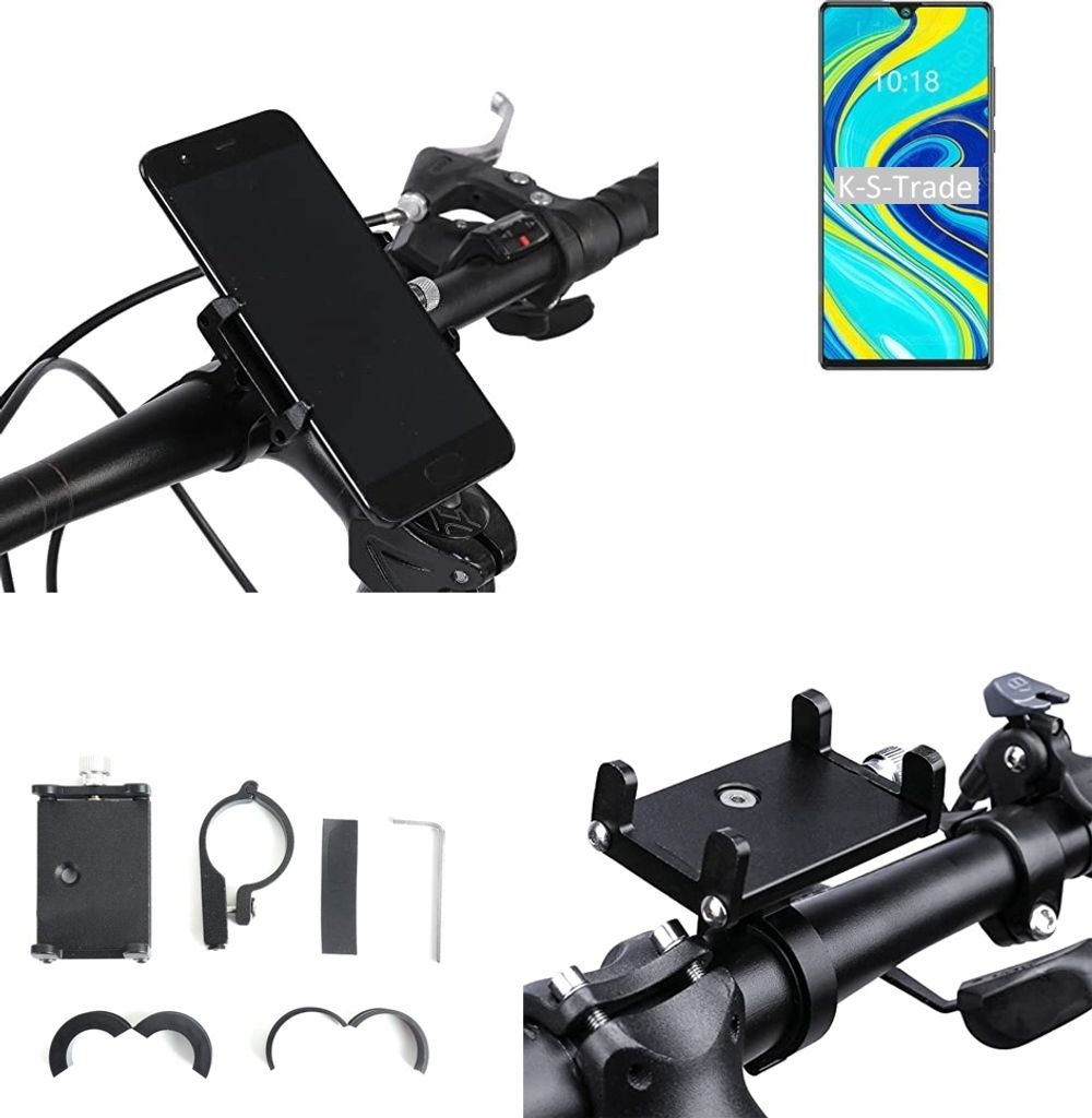 K-S-Trade Handyhalterung für das Fahrrad kompatibel mit Cubot P40 Halter Lenkstange Fahrradhalterung Motorrad Bike Mount Befestigung Smartphone Handy