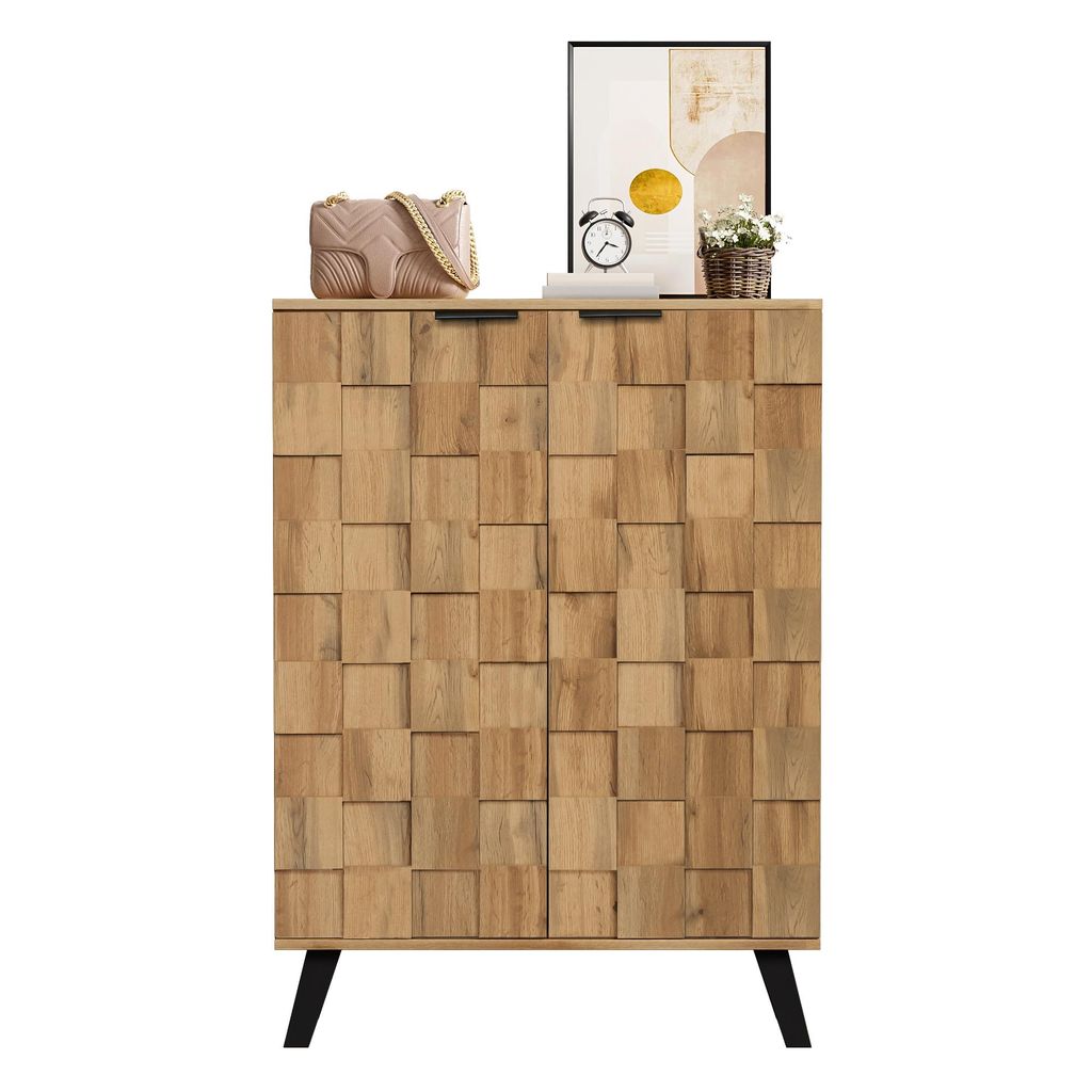 Sweiko Sideboard, Moderner Schuhschrank mit 5 Fächern – Maße 80,5 x 35 x 109,5 cm, Verstellbare Einlegeböden