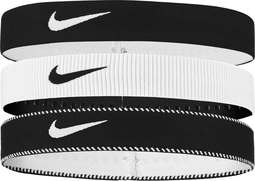 Set 3 Fasce Nike Classic CS2435 Unisex | Accessori Running Bianco Nero