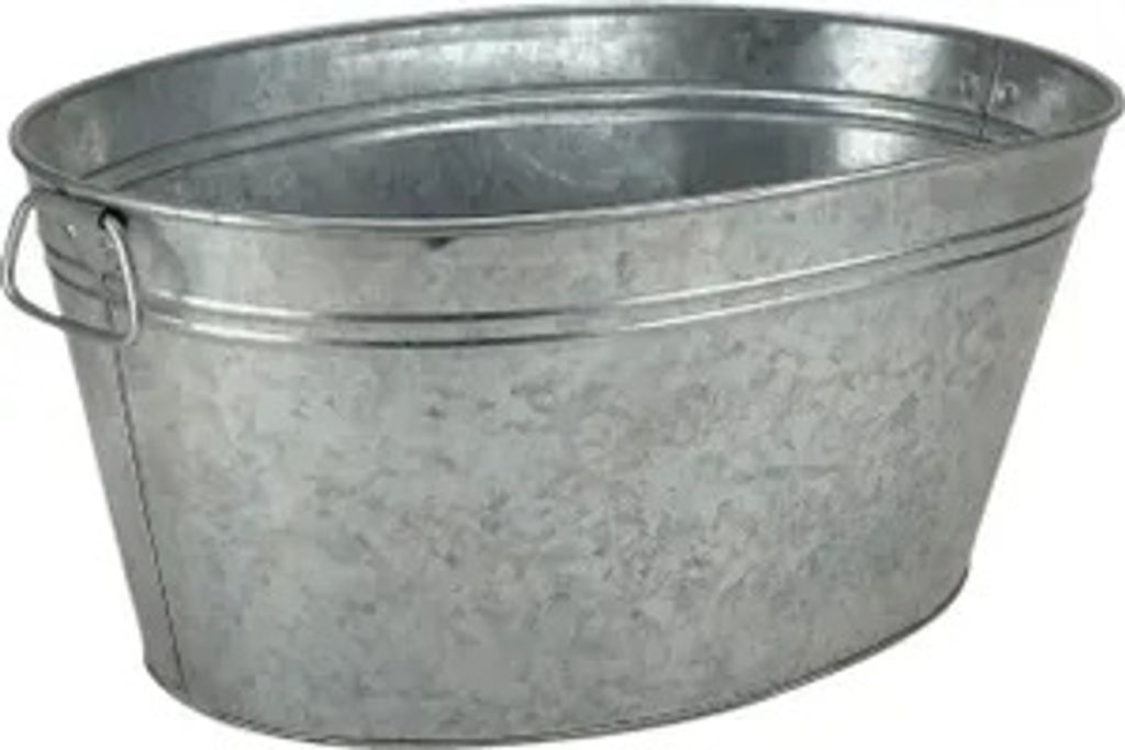 Große Zinkwanne, Pflanztopf, Zinkbottich, Blumentopf, Produktbild 