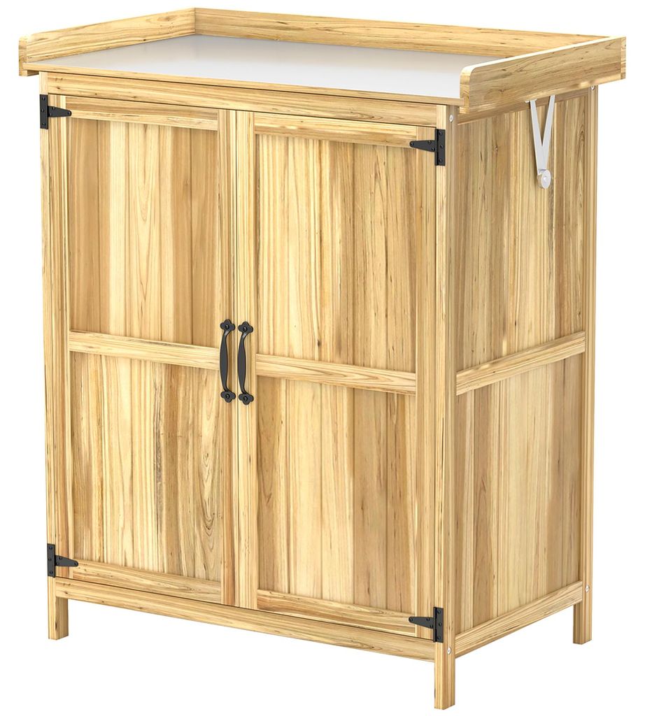 Casetta da giardino Outsunny in legno, casetta per attrezzi Immagine del prodotto 