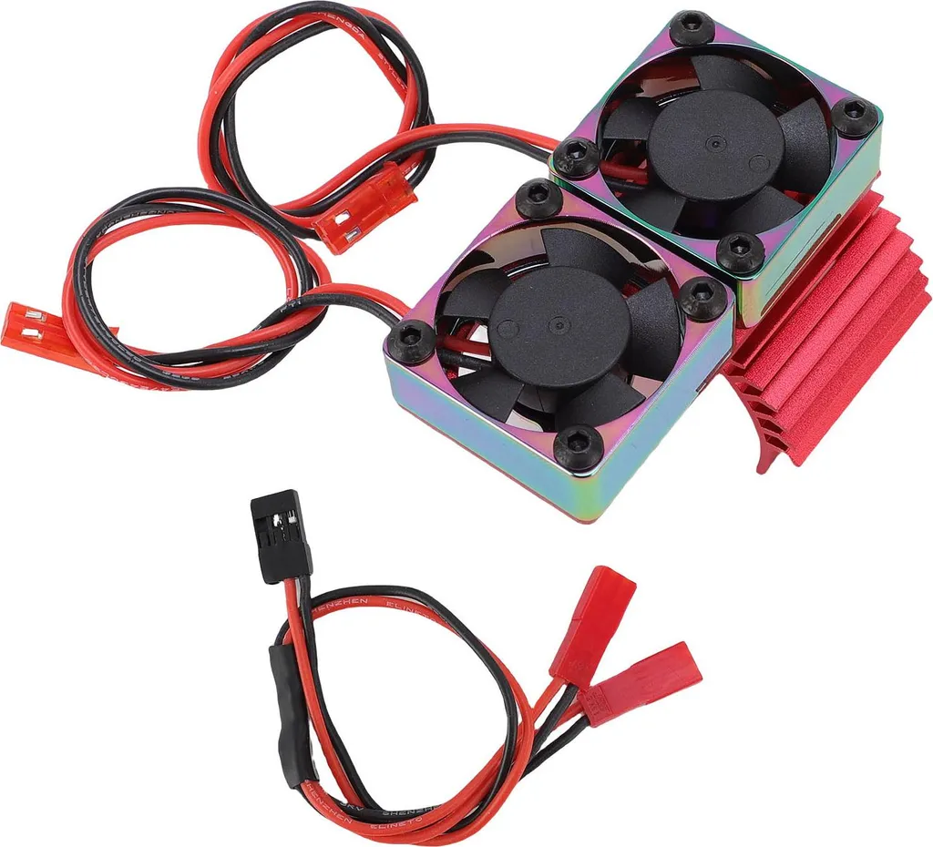 Dissipateur Thermique Double Ventilateur pour Moteur de Voiture RC 1/10