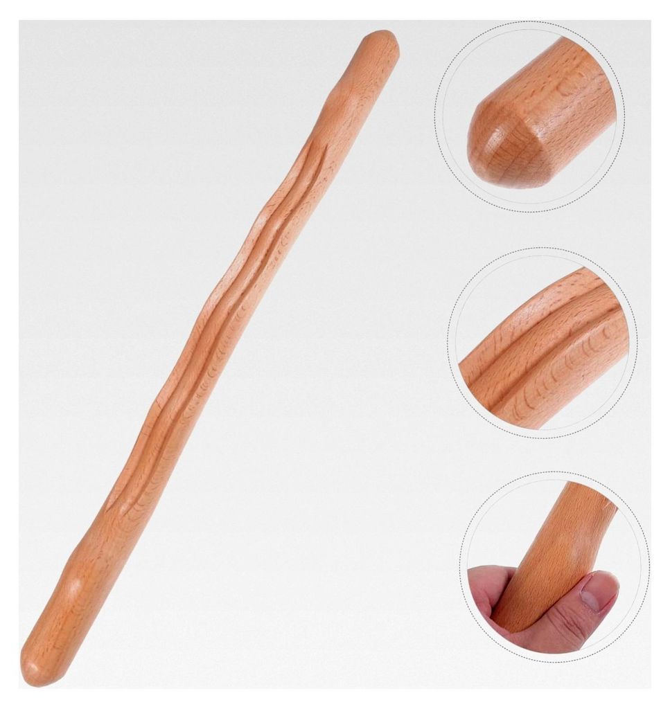 Gua Sha Massage-Stab aus Buchenholz 52 cm für Körpermassage, Rücken, Nacken und Muskelentspannung mit ergonomischem, rutschfestem Griff für Wel...