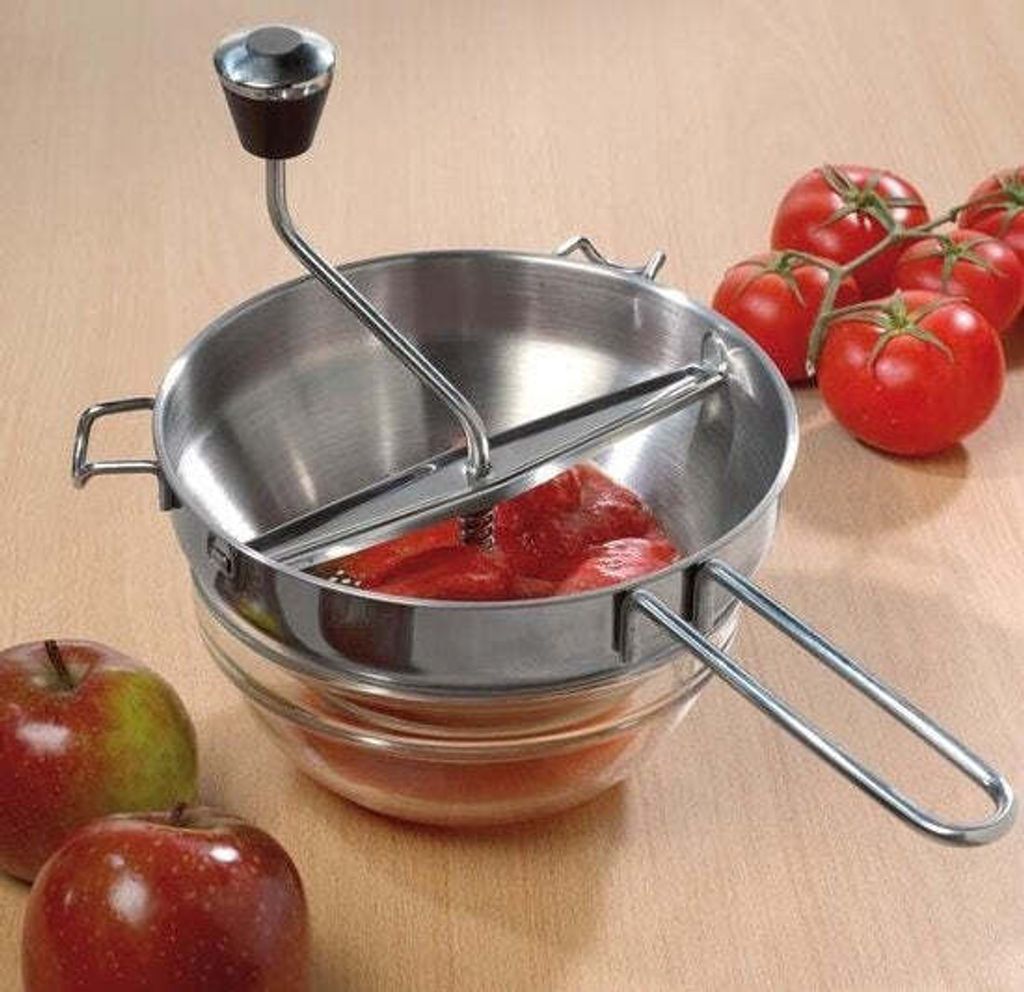 Edelstahl Passiermühle 38cm - Mit 3 Sieben Für Kartoffelpüree, Babybrei & Marmelade