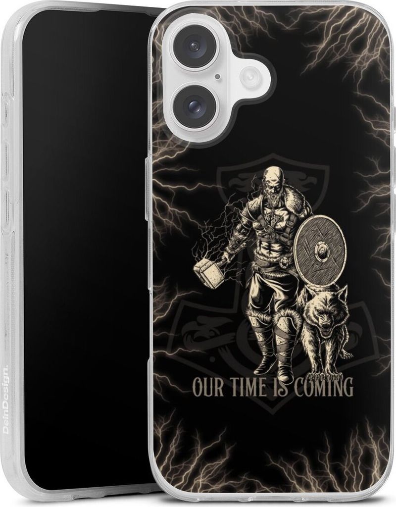 DeinDesign Handyhülle für Apple iPhone 16 Silikon Hülle Case Smartphone Schutzhülle Serienmotiv Vikings Wikinger