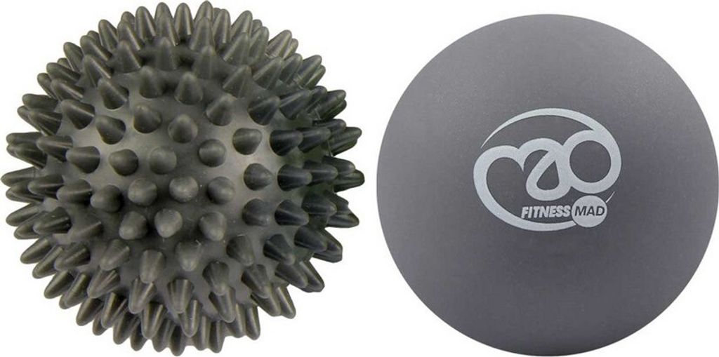 Fitness Mad - Massage Bälle "Trigger Point" , Set (2er-Pack) MQ882 (Einheitsgröße) (Grau)