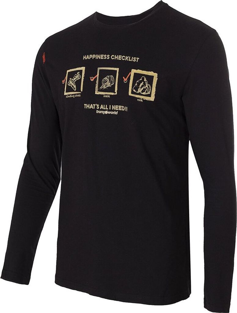 Trangoworld Gerena Langarm-t-shirt Schwarz S Mann Schwarz S