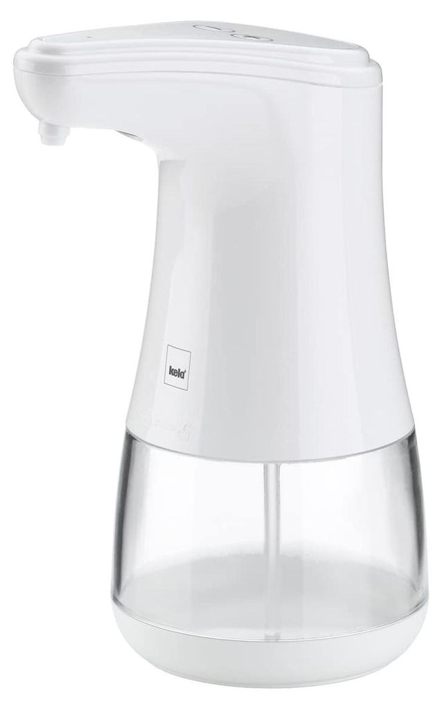 kela Seifen- Desinfektionsspender Sensor 360 ml Aurie Comfort, Seifenspender automatisch, 2 Stufen, flüssiges Desinfektionsmittel, Kunststoff, weiß