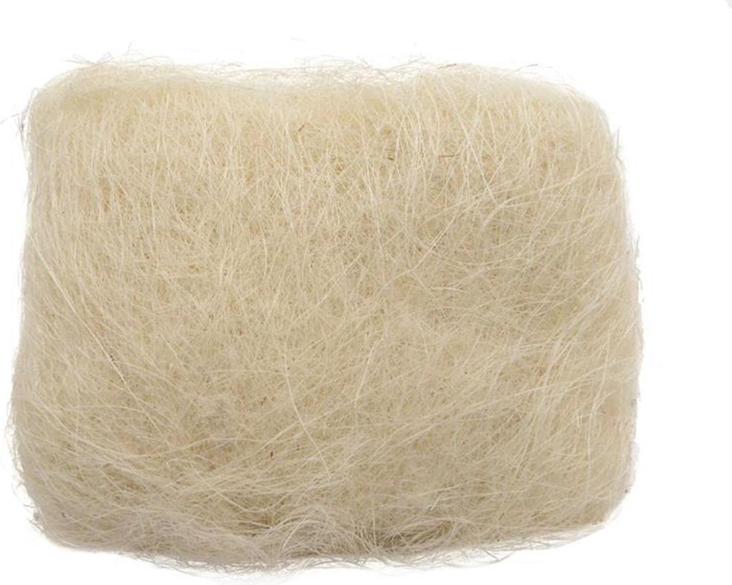 Sisal Dekogras zum Basteln ca. 14x18cm weiß - creme Produktbild 