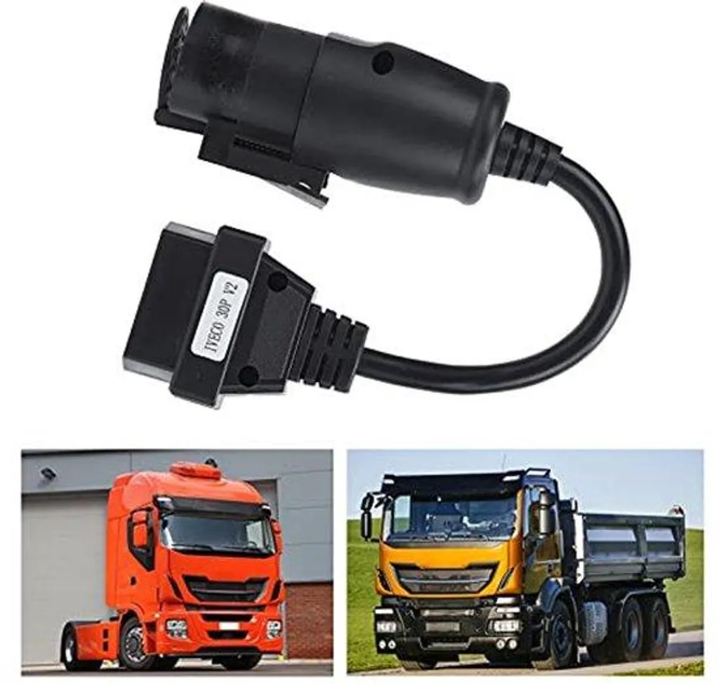 Rallonge de câble diagnostic OBD2 pour camions, longueur de 25 cm noire