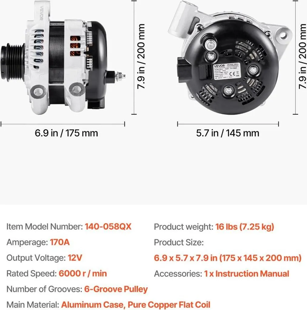 Alternatore Alternatore per auto Buick Enclave Base 12-13 GMC Acadia 07-15 - 7