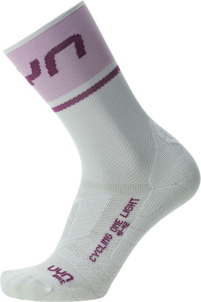 UYN Klassische Fahrradsocken - ONE LIGHT LADY - Rosa/Weiß/bordeaux 35-36