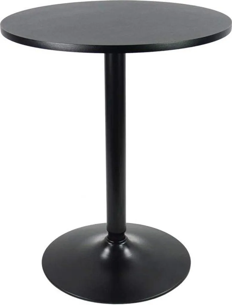 Table de bistrot noire 73 cm : Guéridon de terrasse chic pour café et bar