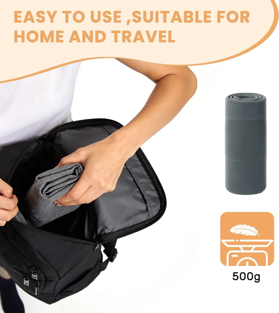 Barrière de lit de voyage gonflable grise - Protection nomade pliable - 6