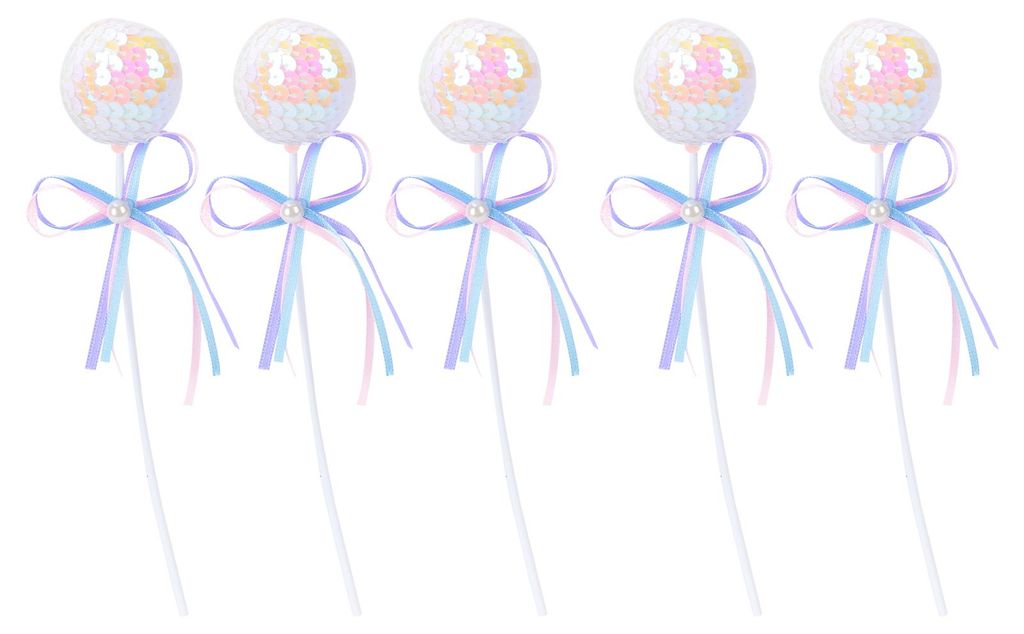 5-teiliges Set glitzernder, niedlicher Cupcake-Topper zur Dekoration von Geburtstags- und Hochzeitsfeiern