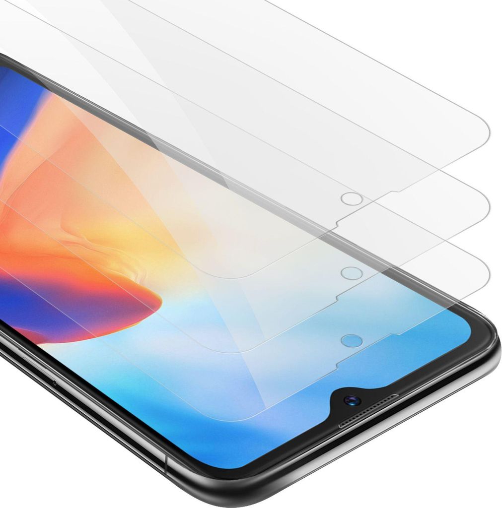 Cadorabo 3x Schutzfolie für Blackview A80s in KRISTALL KLAR Gehärtetes Tempered Display-Schutzglas Panzerfolie