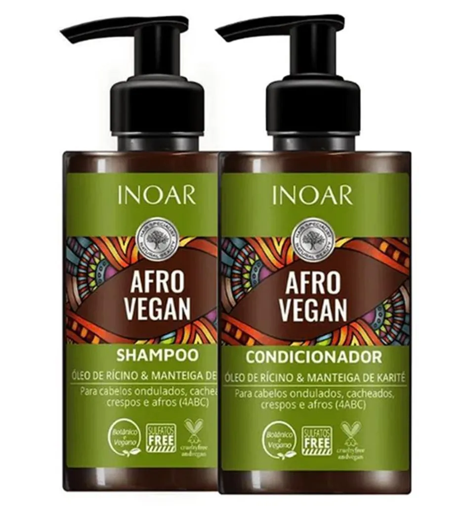 Routine de Lavage pour Boucles Définies INOAR Afro Vegan Ricin Karité