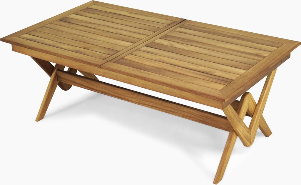 Großer Gartentisch Holz Möbel Designer Tisch Robuste Esstische